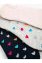 Kalpli 3'lü Görünmez Çorap Seti Çok Renkli