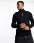 Фото #2 товара ONLY & SONS ribbed half zip jumper in navy