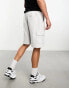 ASOS DESIGN oversized jersey shorts with cargo pocket in grey marl