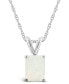 ფოტო #1 პროდუქტის Opal (3/4 ct.t.w ) Pendant Necklace in 14K White Gold or 14K Yellow Gold