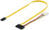 Фото #2 товара Goobay PC Data Cable - 1.5/3/6 Gbit/s - SATA III - SATA 7-pin - SATA 7-pin + 15-pin - Male/Male - Black - Red - Yellow - Straight