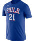 Фото #3 товара Men's Joel Embiid Royal Philadelphia 76ers Diamond Icon Name Number T-shirt