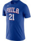 ფოტო #3 პროდუქტის Men's Joel Embiid Royal Philadelphia 76ers Diamond Icon Name Number T-shirt