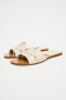 Crossover flat slider sandals