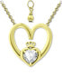 Фото #1 товара Giani Bernini cubic Zirconia Claddagh Heart 16" Pendant Necklace, Created for Macy's