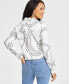 Фото #2 товара Блузка с принтом цепей и завязкой на пояс, создана для магазина Macy's, I.N.C. International Concepts, женская