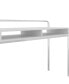 Office Desk With 2 Compartments And Tubular Metal Frame, White And Chrome