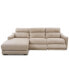 Фото #8 товара Gabrine 3-Pc. Leather Sectional with 2 Power Headrests & Chaise, Created for Macy's