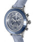 ფოტო #4 პროდუქტის Women's Swiss Chronograph Octea Lux Blue Crocodile Leather Strap Watch 38mm