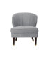 Фото #10 товара Cybele Velvet Channel Back Accent Chair with Nailhead Trim