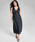 Фото #1 товара Women's Satin Sleeveless Maxi Dress, Created for Macy's