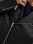 Фото #10 товара ASOS DESIGN faux leather biker jacket in black