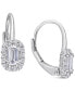 ფოტო #1 პროდუქტის Lab-Created Moissanite Leverback Earrings (4/5 ct. t.w.) in Sterling Silver