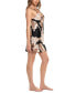 Women's Printed V-Neck Satin Chemise