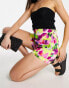 Фото #2 товара Morgan high waist tailored short in lime smudge print
