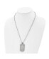 ფოტო #2 პროდუქტის Brushed Scratch Finish Dog Tag Ball Chain Necklace