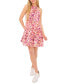 ფოტო #1 პროდუქტის Women's Halter Tiered Ruffle Cotton Mini Dress