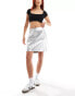 Фото #1 товара InWear Zaza faux leather skirt in silver