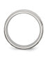 Фото #2 товара Stainless Steel Brushed Polished Hammered 8mm Edge Band Ring