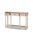 Фото #4 товара Hallan Classic and Traditional French Provincial Wood 3-Drawer Console Table