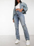 Фото #4 товара ASOS DESIGN 90’s straight jean with single knee rip in blue
