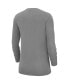 Фото #4 товара Women's Heathered Gray Oklahoma Sooners Logo Performance Long Sleeve T-shirt