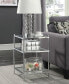 16.25" Glass Royal Crest 3 Tier End Table