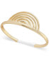ფოტო #1 პროდუქტის Gold-Tone Openwork Half Circle Cuff Bracelet