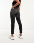 River Island high rise slim jeans in black