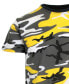 Men's Camo Printed Short Sleeve Crew Neck T-shirt Желтый, L - фото #3