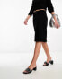 Фото #4 товара Mango knee length straight skirt in black