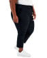 ფოტო #3 პროდუქტის Plus Size Pull-On Cuffed Twill Ankle Pants, Created for Macy's