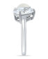 Cubic Zirconia and Imitation Pearl Stone Ring in Silver Plate, Created for Macy's