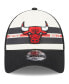 Men's Chicago Bulls Black Stripes 9FORTY Trucker Snapback Hat