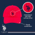 U.S. Polo Assn. Mens Washed Twill Cotton Adjustable Bangs Logo Curved Brim Baseball Cap