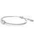 ფოტო #4 პროდუქტის Silver-Tone Mesmera Crystal Bangle Bracelet