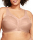 Plus Size Full Figure Magiclift Natural Shape Front Closure Wirefree Bra 1210