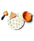 by Laura Johnson Chevron Pumpkin Embellishment Plate Bowl and Spreader, Set of 3