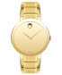 ფოტო #1 პროდუქტის Men's Swiss Sapphire Gold-Tone PVD Stainless Steel Bracelet Watch 39mm