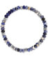 ფოტო #1 პროდუქტის Sodalite Bead Stretch Bracelet in Sterling Silver, Created for Macy's