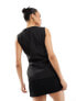 Kaiia exclusive sleeveless buckle side waistcoat in black