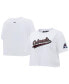 Women's White Colorado Avalanche Boxy Script Tail Cropped T-shirt