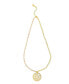 Pearl & Chain Medallion Drop Necklace