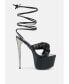 ფოტო #1 პროდუქტის Pop Era Ruched Straps Tie Up Sandals