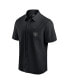 Фото #3 товара Men's Black Las Vegas Raiders Front Office Button-Up T-Shirt