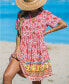 Фото #3 товара Women's Floral Boho V-Neck Mini Beach Dress