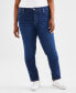 ფოტო #3 პროდუქტის Plus Size Mid-Rise Slim-Leg Stretch Jeans