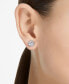 ფოტო #4 პროდუქტის Silver-Tone Constella Pavé Button Earrings