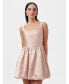 Women's Fit & flare mini cocktail dress with puffed skirt and corset top