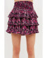 Фото #1 товара Women's Chiffon Floral Printed Mini Skirt